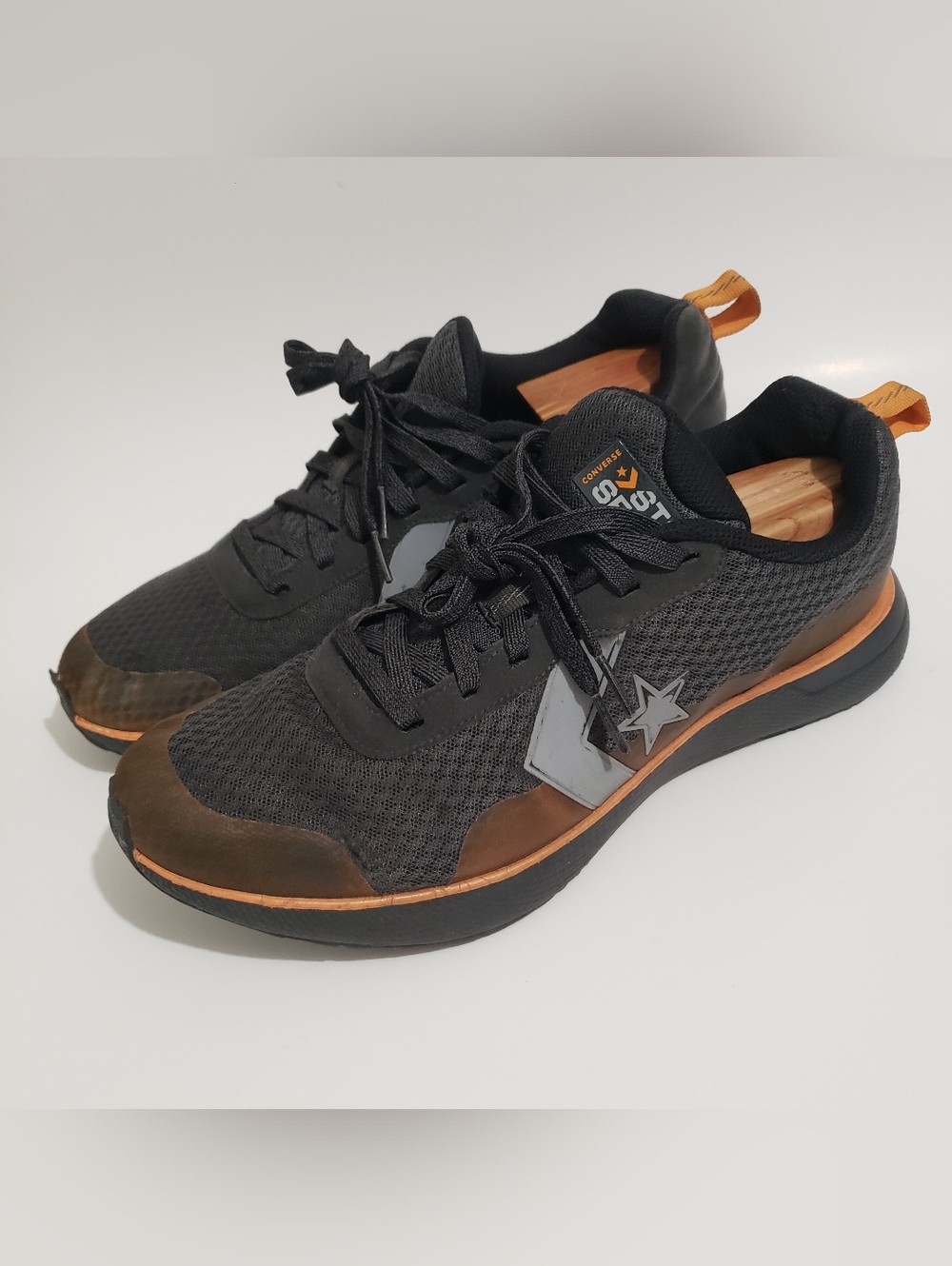 Converse Star Series BB Low Black Brown Orange Men’s 11 Sneakers 65594C